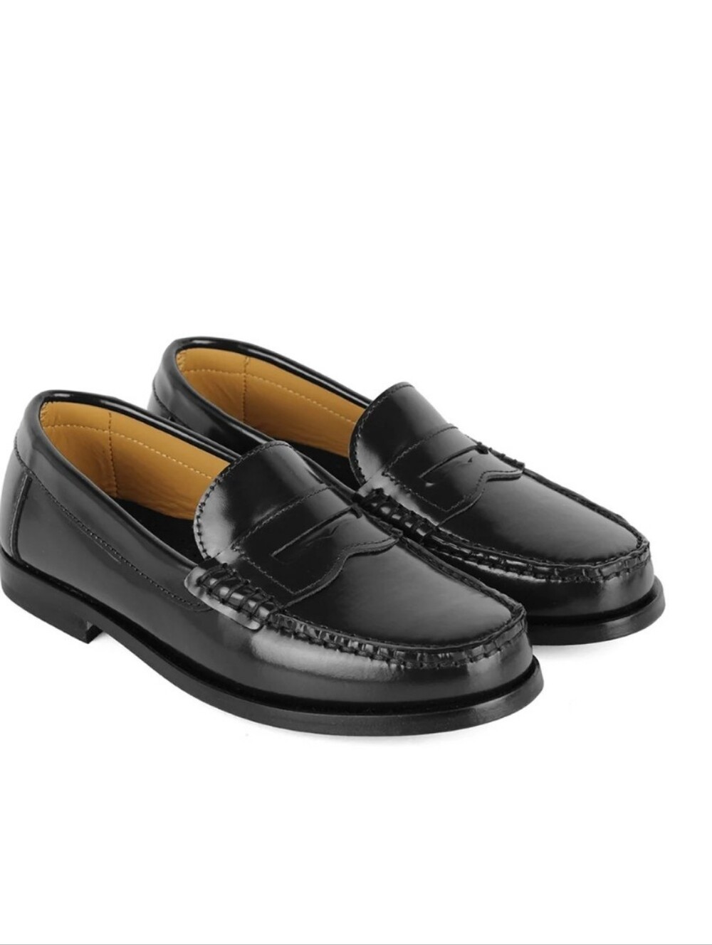 Gallucci Black Leather Penny Loafers - Boys